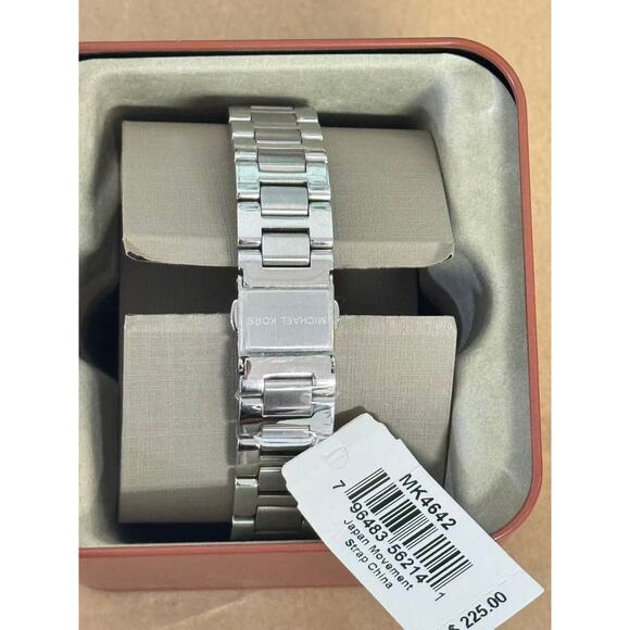 Michael Kors MK4642 Mini Emery Pave Silver-Tone Ladies Watch - Picture 2 of 5